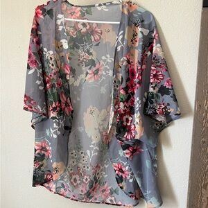 Floral Sheer Kimono Cardigan
